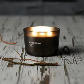 Amber Glass Candle 7